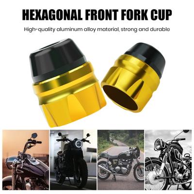 1 Pair Universal Motorcycle Front Fork Frame Sliders Crash Pad Scooters Shock Absorption Cup Motorcycle Anti-collision Cup