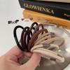 Versatile Korean Mori Style Milk Coffee Hair Tie - High Elastic, Durable Thick Rubber Band Accessories