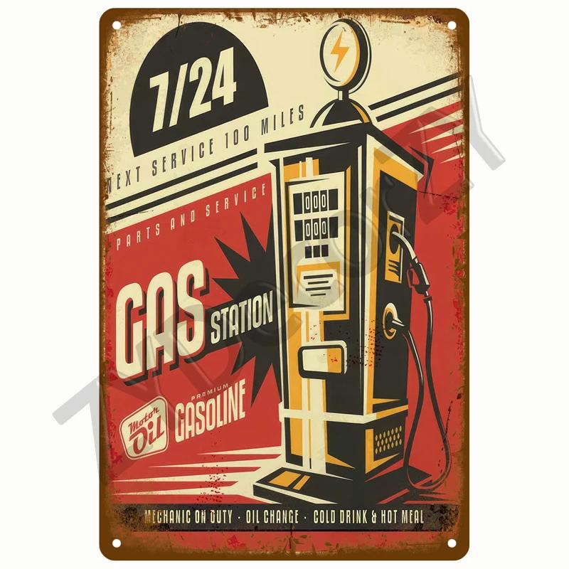 Retro Tin Sign Bar Cafe Club Garage Car Pub Vintage Metal Sign Plaque Painting Motorcycle Iron Home Decoration Wall Decor Art