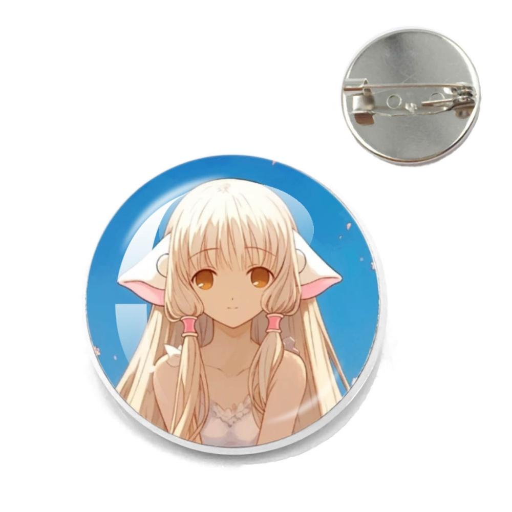 Anime Chobits Pin Metal Brooches Cute Collar Lapel Pin  Chi Cute Creative Funny Cartoon Badge Brooch Hat Lover Jewelry Gift