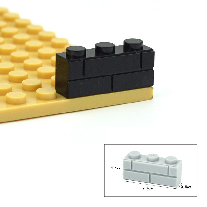 MOC Thick Wall 98283 15533 DlY Figures Building Block 1x2 1x3 1x4 Dots Compatible Military Educational Toy House Castle Bricks
