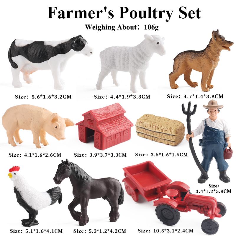 Oenux Montessori Toy Wild Farm Dinosaur Ocean Cat Animals Model Action Figure Zoo Figurines Cute Miniature Education Kid Gift