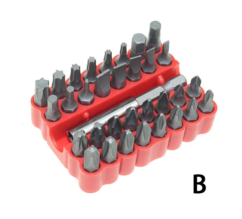 Jeu de 33 embouts de tournevis creux en 1 pour vis de sécurité, vis hexagonales, jeu d'embouts pour accessoires de tournevis électrique, 2 styles