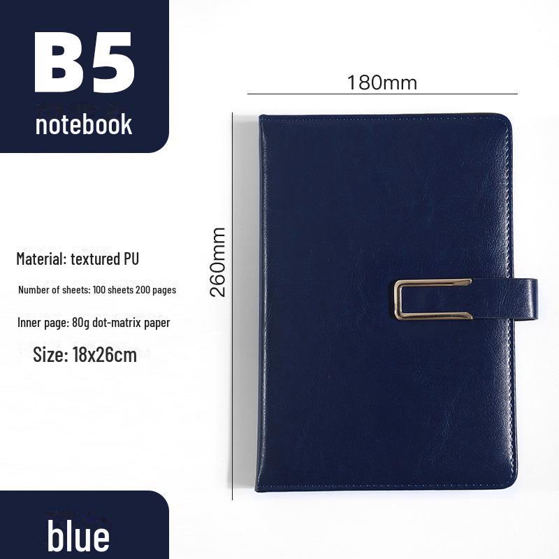 Premium Business Leather Notebook Gift Set with Custom Logo, A5/B5 Sizes, Thick Conference Notepad