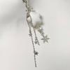 Unique Flocking Snowflake Star Phone Charm Winter Phone Jewelry Fashion Phone Ornament for Trendy Women Seeking Winter