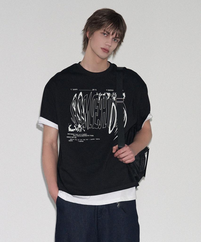 Ledeoli Somehow Oversized Short Sleeve T-Shirt [Charcoal]