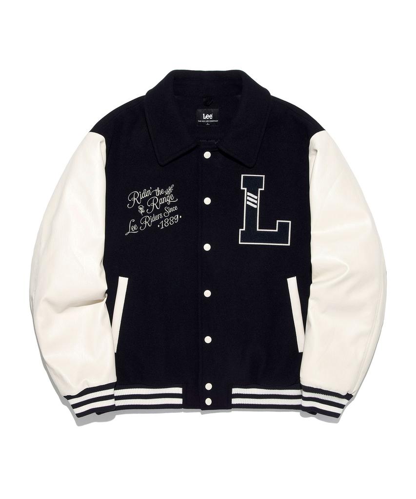 Lee Wool Blend Varsity Jacket Navy