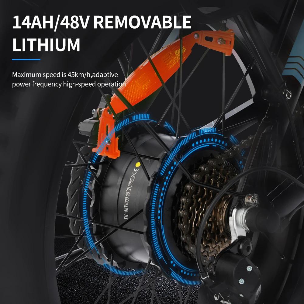 Horské elektrokolo Ridstar H20 1000w EBIKE Městská elektrokola pro dojíždění pro dospělé 48V 15ah 45km/h