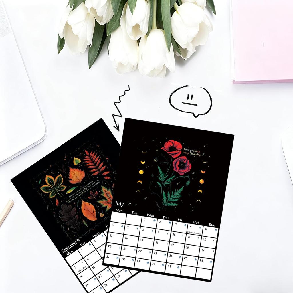 2026 Calendar Dark Forest, at a Glance Paper Wall Calendar 12 Month, Family, Office and School Hanging Calendar, 11.41" x 8.26"