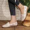 Fashion 2025 New Women Flat Loafers Summer Lady Hollow Out Women Shoes Soft Leather Round Toe Flat Sneakers Women Zapatos De Mujer