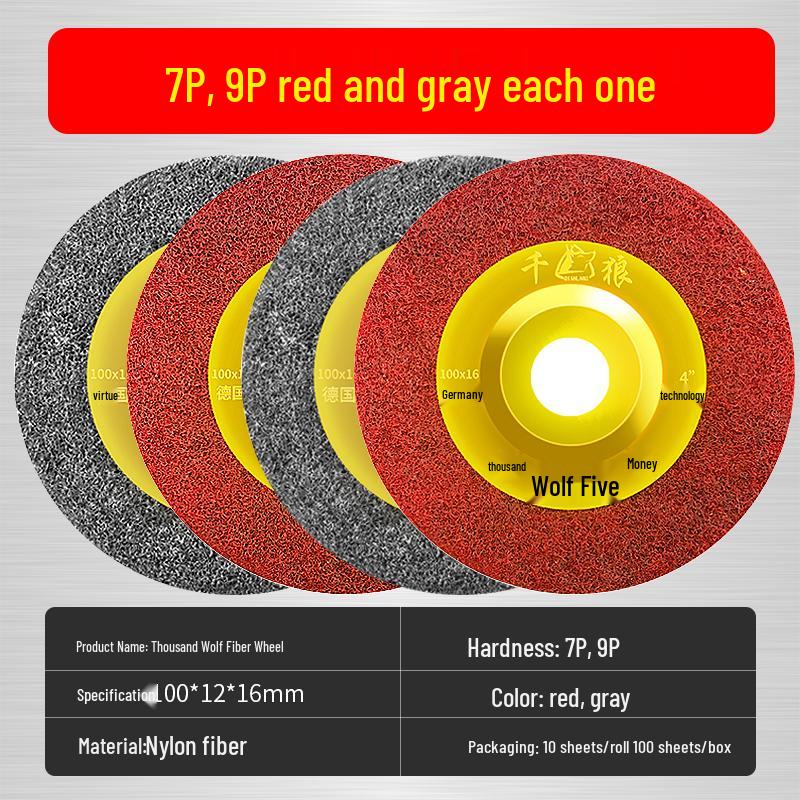 Schleifscheibe für Winkelschleifer - Faser, Edelstahl, Metall & Holz Rostentfernung, Nylon-Schleifscheibe