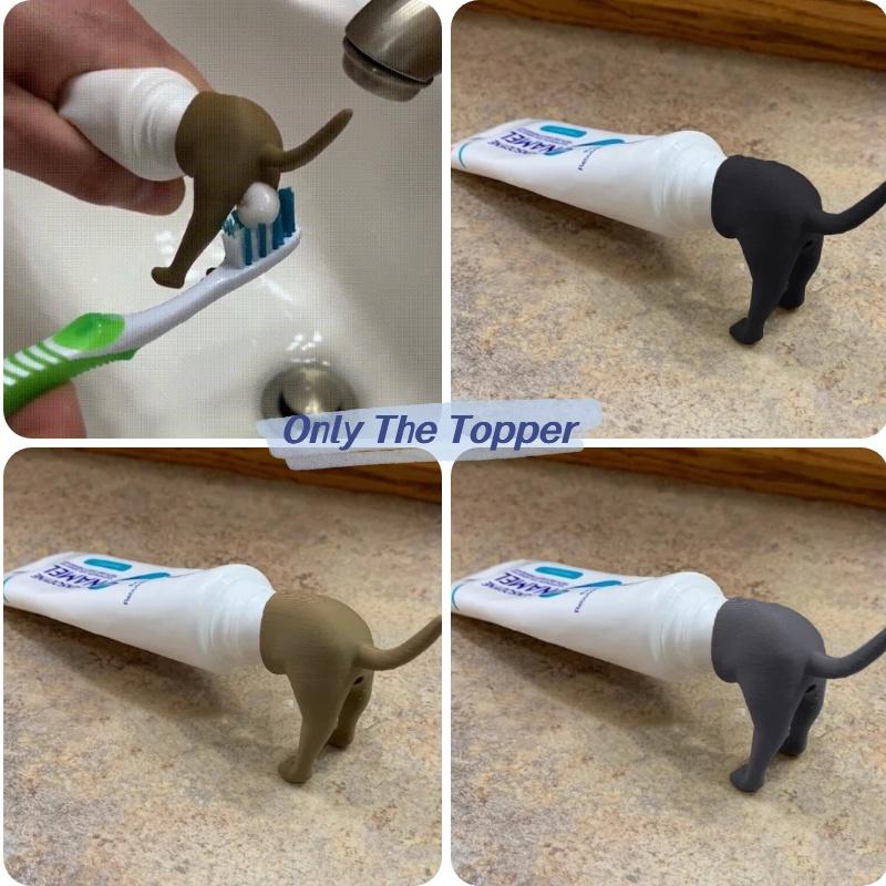 Hilarious Poop-shaped Dog Butt Toothpaste Topper Multiple Colors Pvc Material