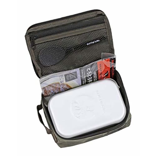 CAPTAIN STAG Mestin Case Square Aluminum Cooker Case Multi Case Storage Cooking Cotton Canvas Olive [Compatible Product Number: UH-4113/UH-4114] UL-20