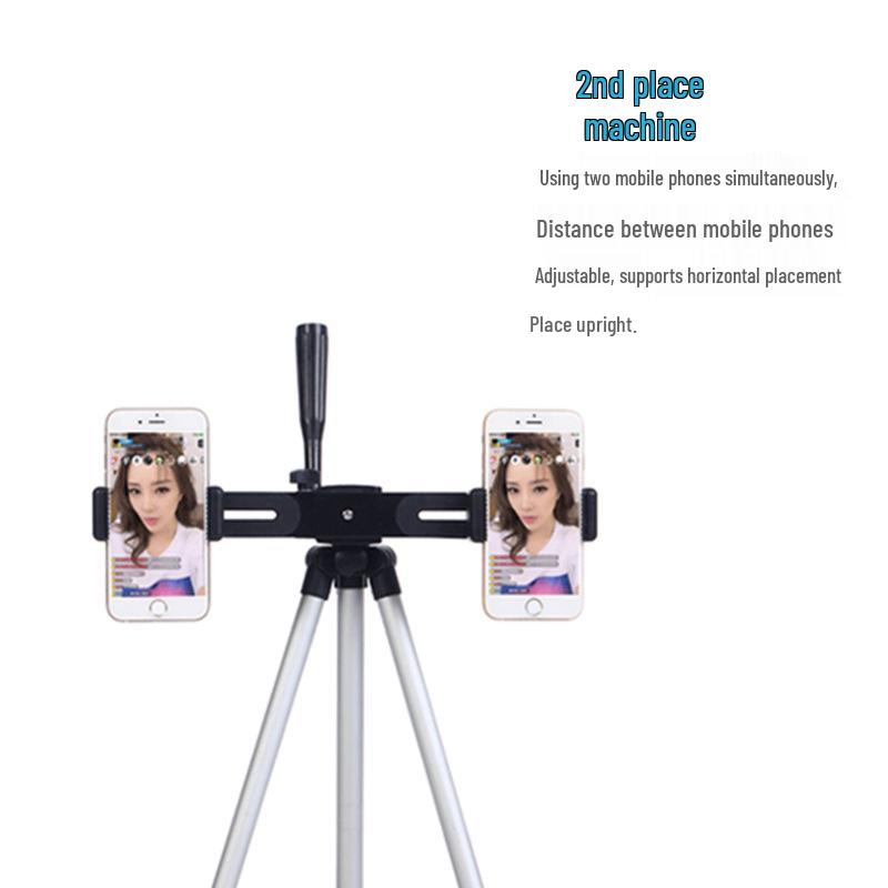Multi-Angle Phone & Tablet Selfie Tripod Stand with Universal Screw Clip