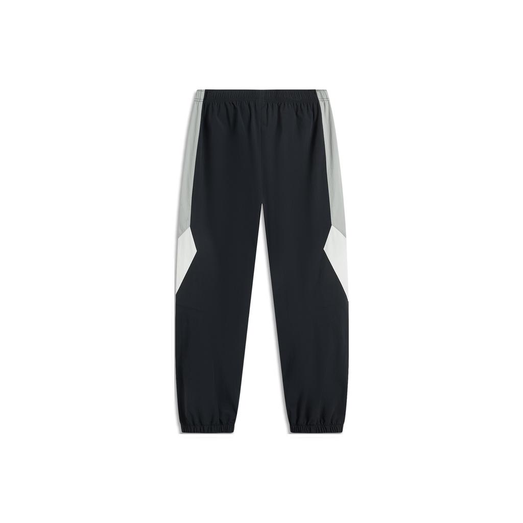 Li Ning Sports Trend Serie Lässig Vielseitig Bequem Einfarbig Colorblock Elastische Bündchen Gestrickte Sporthose Herrenhose Schwarz AYKV161-3