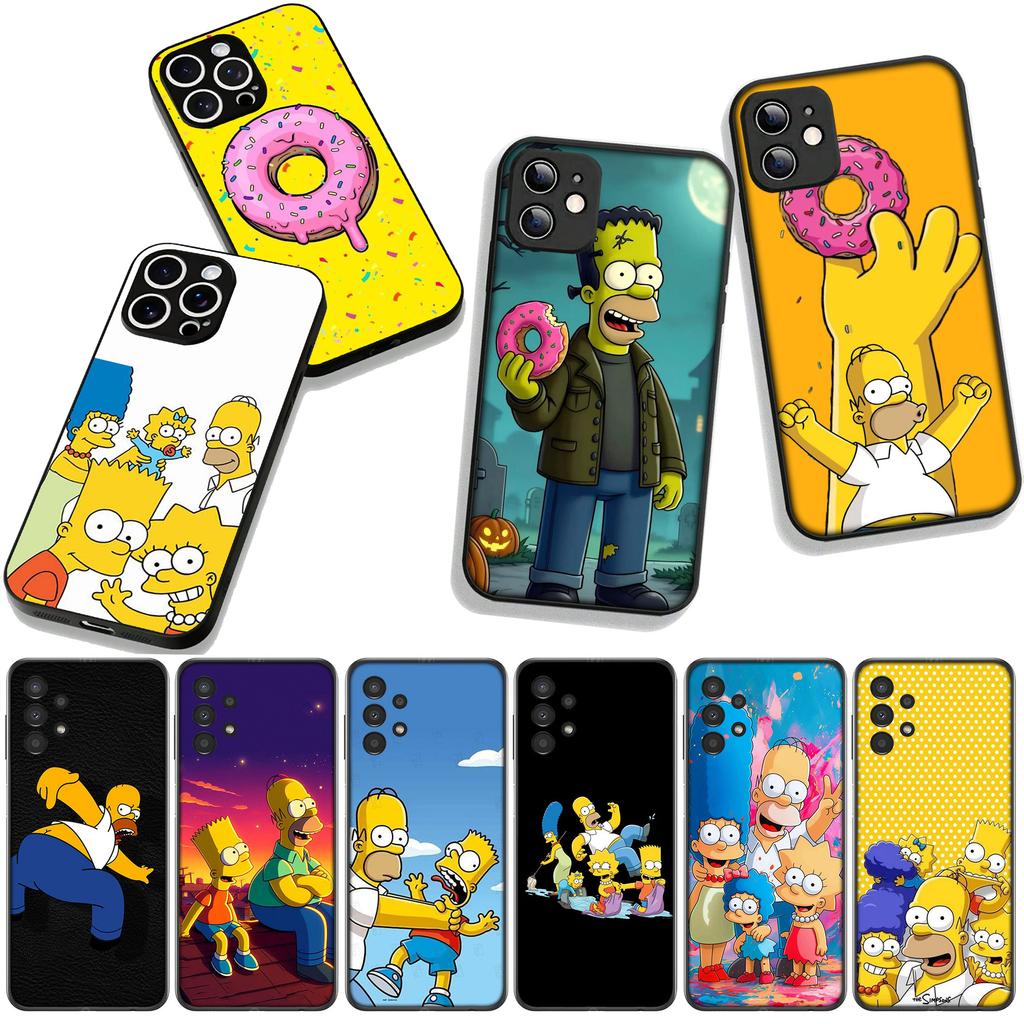 Cartoon S-Simpsons-Funny Barts Phone Cover for Apple iPhone 16 15 14 Plus 13 12 Mini 17 Pro Max + ProMax 16E Air Case