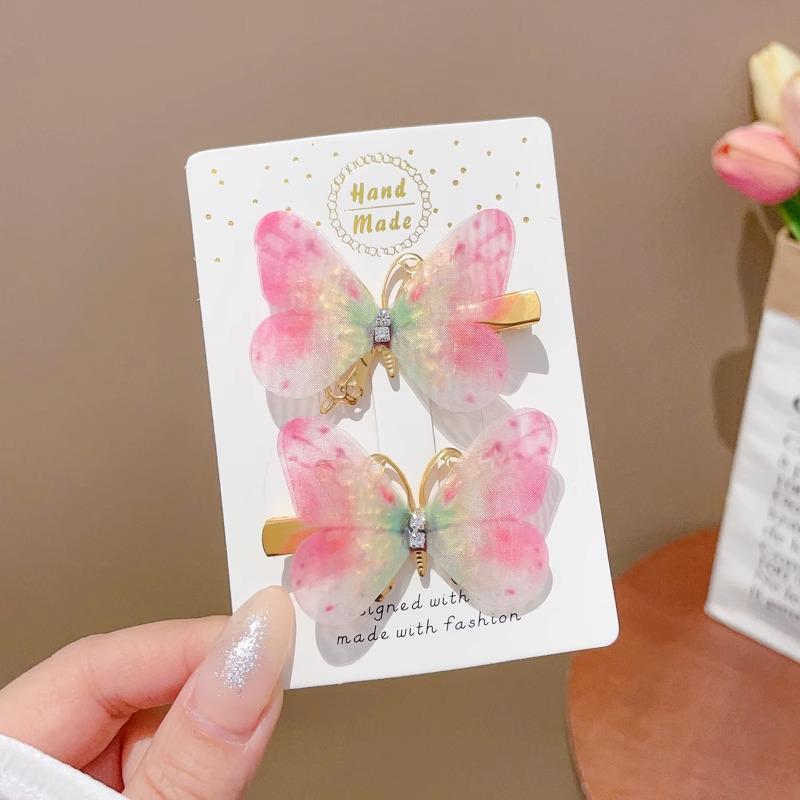 Urocze spinki do włosów z motylkami w stylu Mori dla dziewczynek