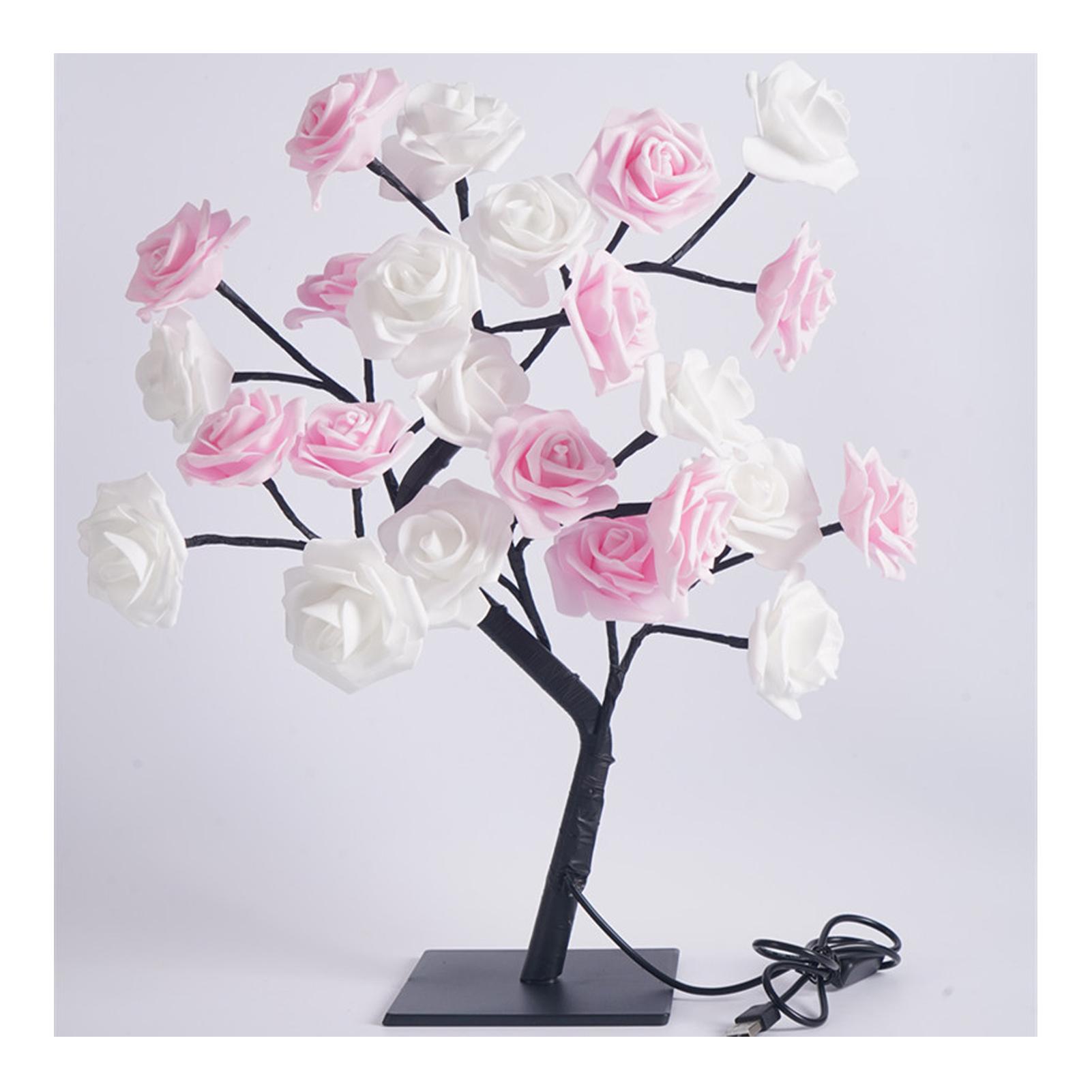 

Світлодіодна настільна лампа для дерева бонсай USB лампа для дерева Різдвяна прикраса спальні Настільний нічник Чорний 48 білий