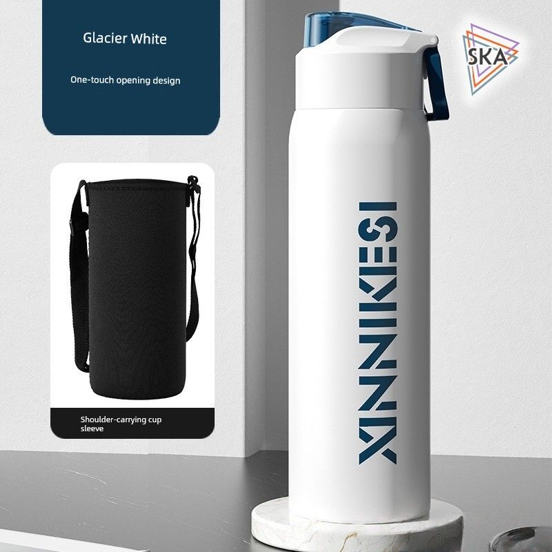 Japanese Large-Capacity Thermos Cup for Students, 316 Stainless Steel Outdoor Sports Water Bottle, Men's Car-Mounted Direct Drinking Cup