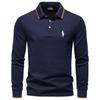 Polo Ralph Lauren Autumn New Embroidery Women's Long Sleeved Polo Shirt, Solid Color Women's Top with Lapel, Versatile Polo Shirt