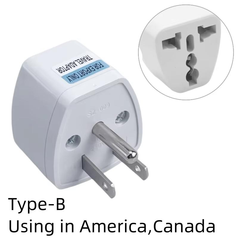 Universal Travel Plug Adapter Multi-country Compatible with US EU AU UK Sockets for Student Study Abroad A6