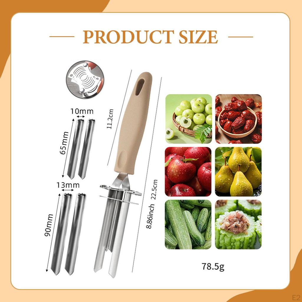 Apple Corer Tool Kitchen Gadget Portable Ergonomic Fruit Core Remover Adjustable for Office Party