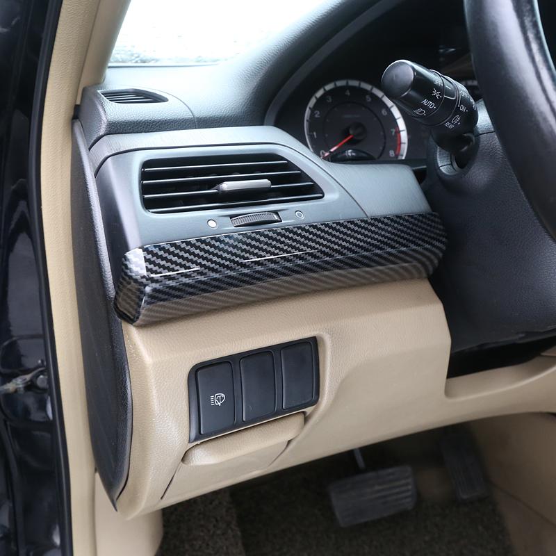 3pcs/Set Carbon Fiber Texture ABS Central Console Dashboard Strip Trim LHD Fit for Honda Accord 8th 2008 2009 2010 2011 2012