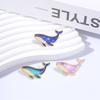 Xiaomi Cartoon Glitter Underwater Marine Creature Enamel Pin Cute Whale Dolphins Sharks Octopus Manta Ray Seahorse Badge Jewelry Brooch