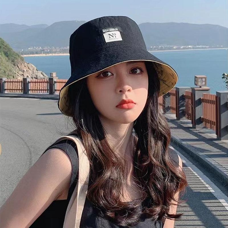 New Summer Sun Hats for Women Double Sided Outdoor Sunscreen Bucket Hat Female Korean Casual Panama Fisherman Cap