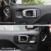 For 2018+ Jeep Wrangler JL Carbon Fiber Door Handle Bowl Cover Decor Trim 4-Door