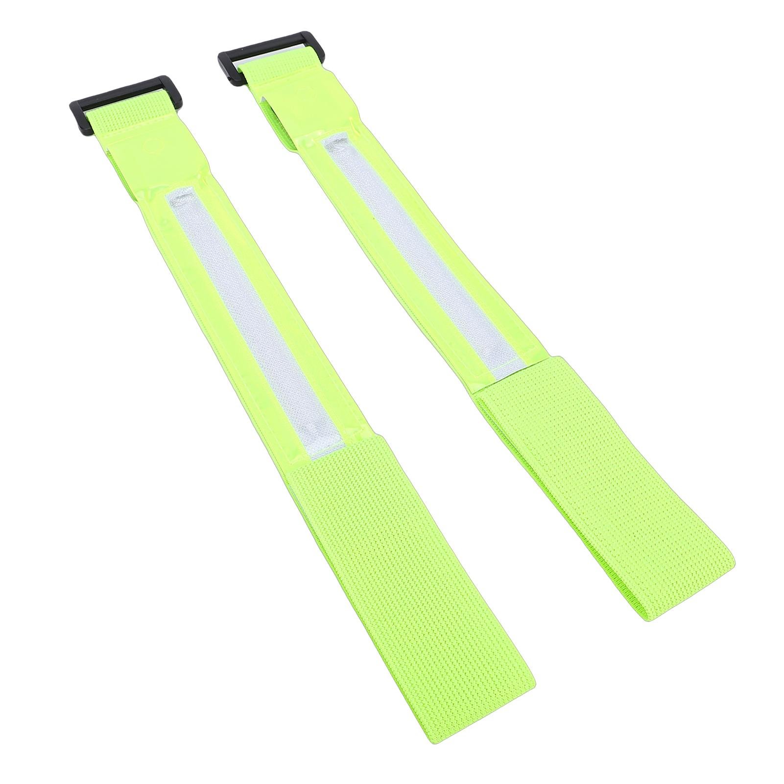 2pcs Rechargeable Led Running Armbands 3 Modes 5 Colors Reflective Light Up Armband for Night Walking Cycling Running