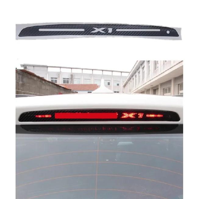 1PC Carbon Fiber Car Stickers OF High Mounted Stop Lamp High Brake Lights For 2012-205 BMW X1 Car-Styling Accessories