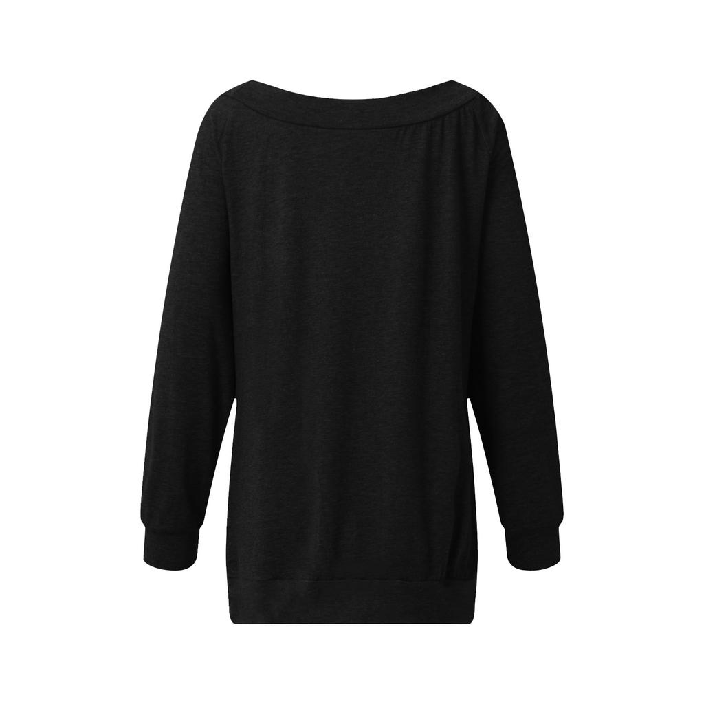 Fashion Leisure Women Long Sleeve Neck Off Shoulder Shirt Tunic Blouse Tops
