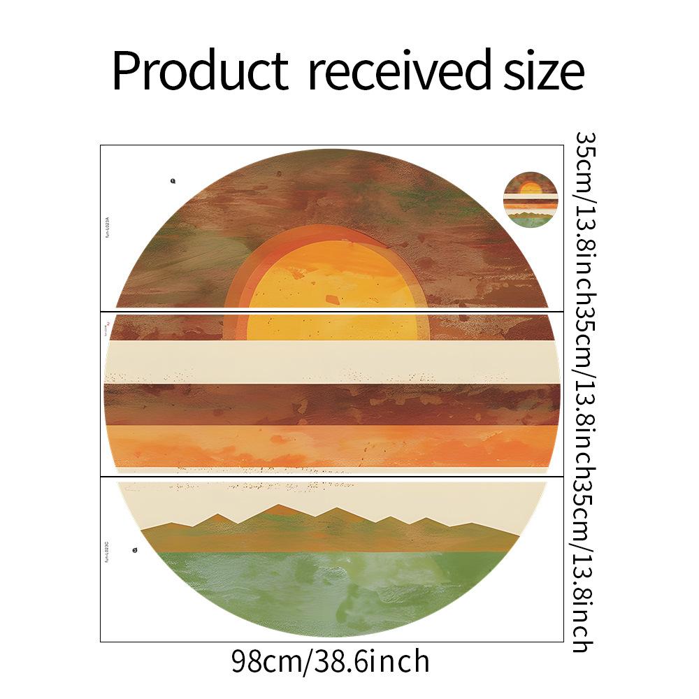

Fun-L023 Закат Закат Спальня Гостиная Кабинет Фон Ландшафтный Дизайн Наклейка Наклейка Самоклеящаяся 35*98CM*3PCS/fun-L023