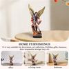 Resin Religious Angel Sculpture Desktop Ornament Holy Angel Michael Sculpture Christmas Gift Home Decor for Office Study