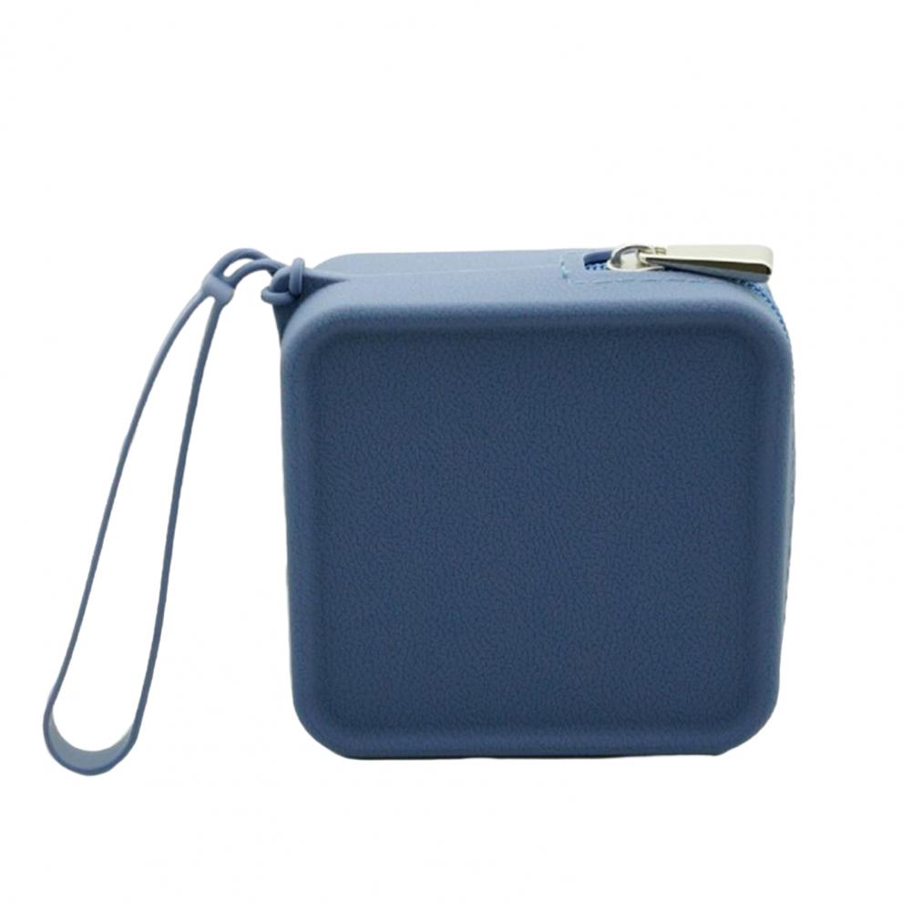 Silicone Coin Purse Student Portable Square Earphone Storage Bag Wallet with Zipper Waterproof Lipstick Cosmetic Bag