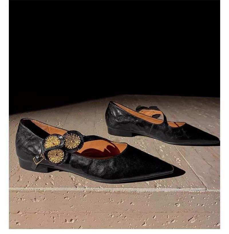 Fashion Flat Shoes for Women 2025 Spring Autumn French Fashion New Pointed Toe Loafers Women Ladies Shoes Luxury