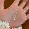 Simulation pearl necklace girls niche design light luxury simple style daily versatile collarbone chain accessories