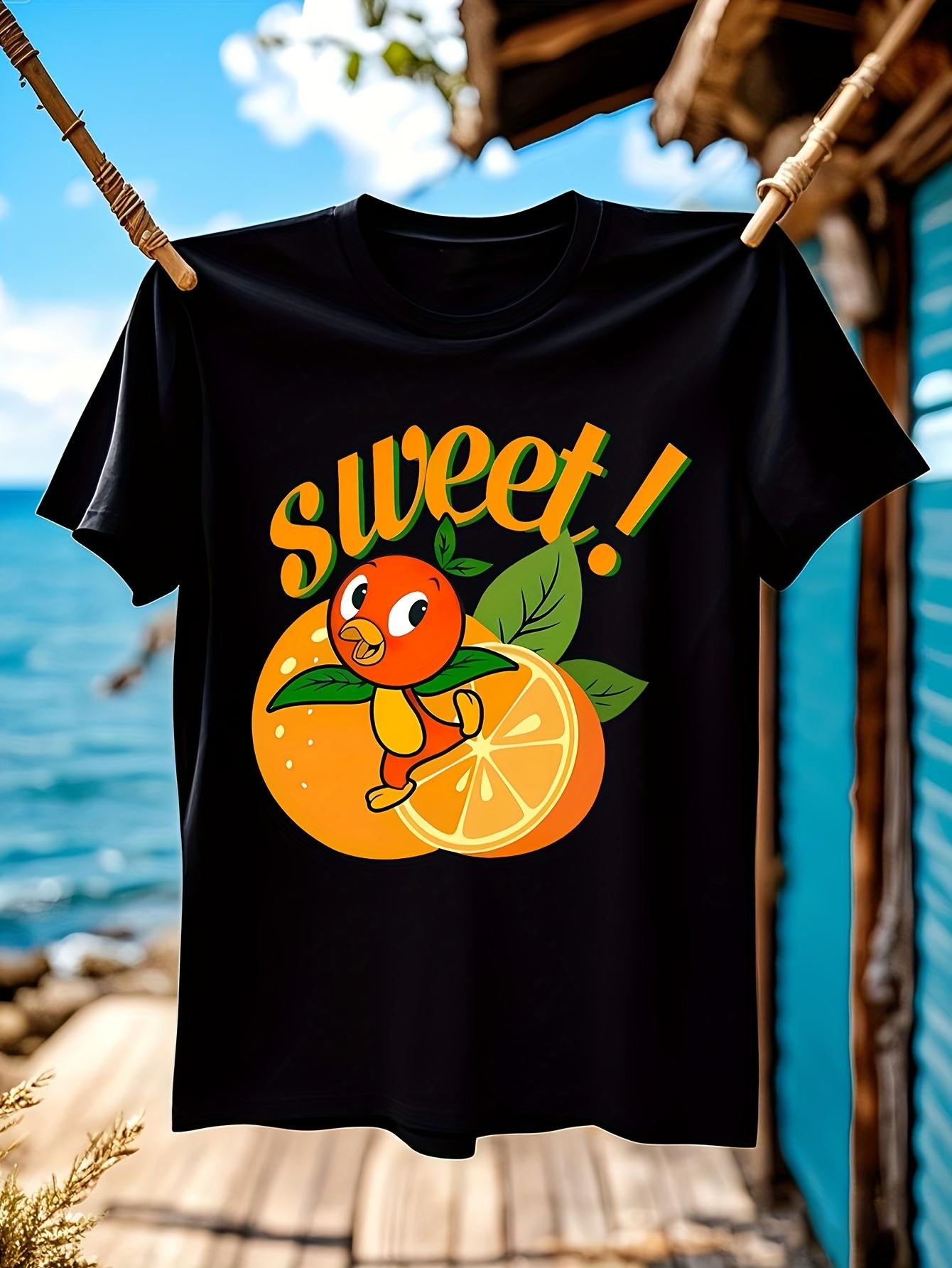 Wo Funny Tshirt Funny Sweet! Graphic Tshirt - Cute Orange... M