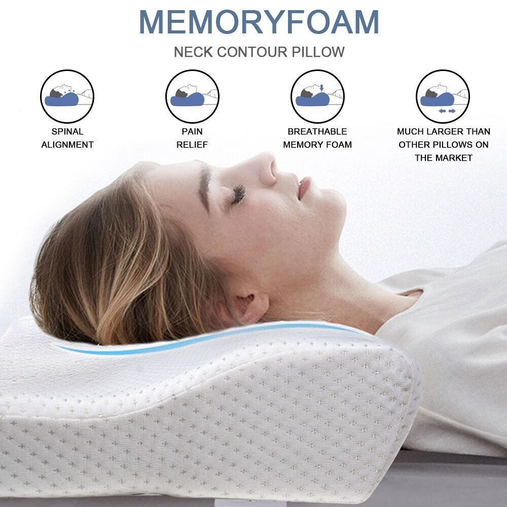 Memory Foam Pillow Orthopaedic Firm Orthopaedic Cervical Neck Back Support Head Pillows Orthopedic Pillow