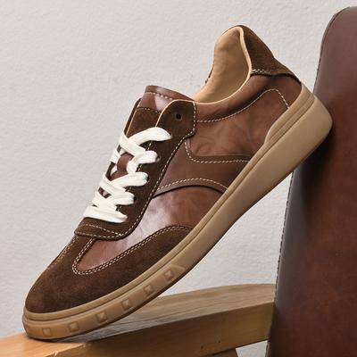 Mode Echtes Leder Herren Sneaker Bequeme Herren Freizeitschuhe Heißer Verkauf Outdoor Herren Tenis Masculino Leichte Vielseitige Sneaker