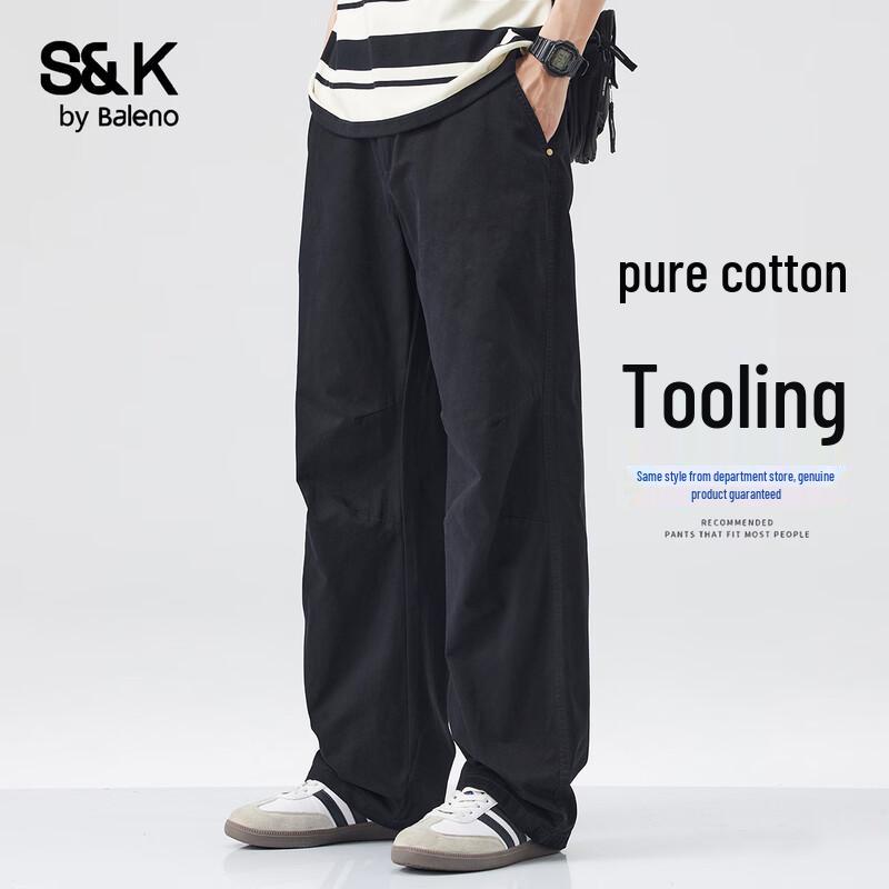 

Baleno Men s S&K Loose Fit Workwear Casual Pants 30