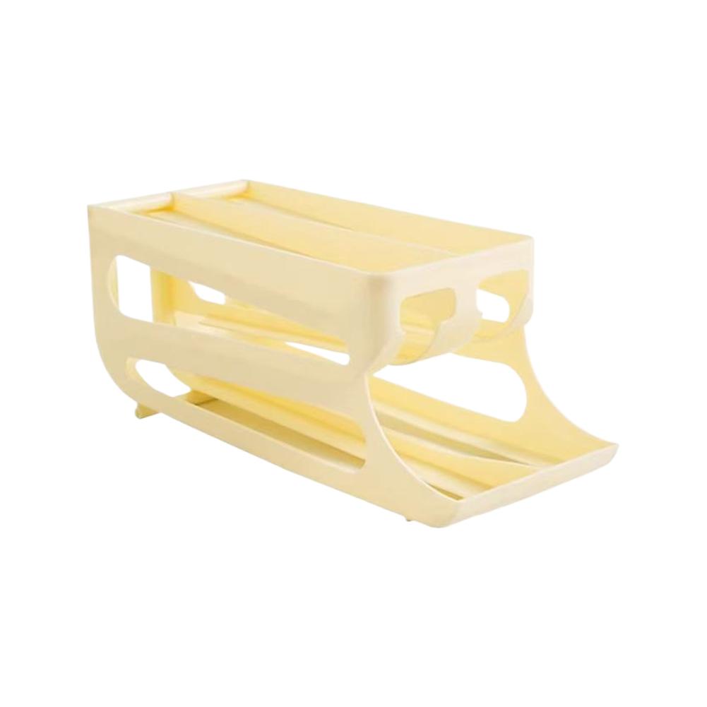 Large Capacity Automatic Egg Roller Rack 2 Tier Slope Design Large Capacity Easy Clean Egg Box Space Saving Kitchen Dedicated 2
