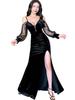 ISLAYCAOLILA DV8 Milia Dress Cabaret Mini Club Party Flared Long Tight Maxi Long Sleeves Women's (L, Black) - Dress, Dress, Dress, Dress, Dress,
