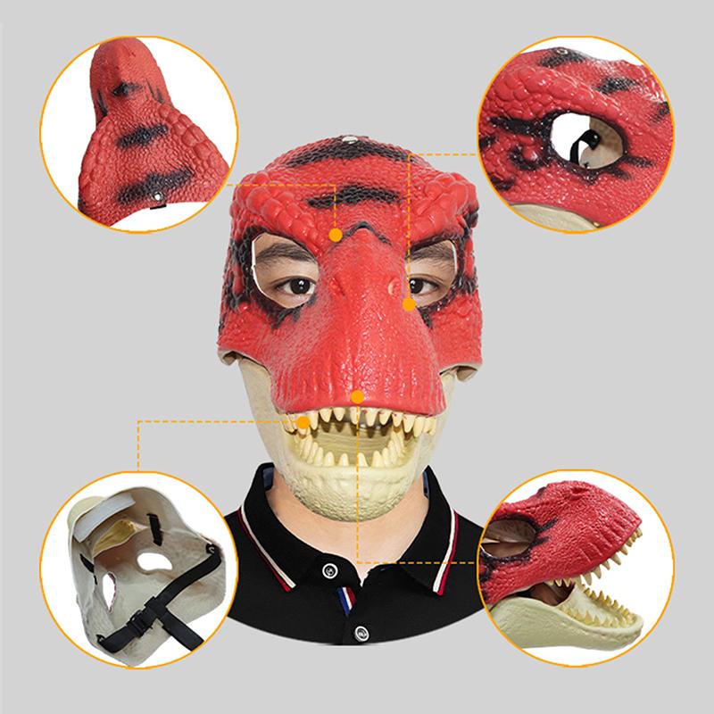 Nakrycie głowy psa domowego Maska dinozaura Maska dinozaura 3D Realistyczny raptor Dino Ruchoma szczęka Maska dinozaura