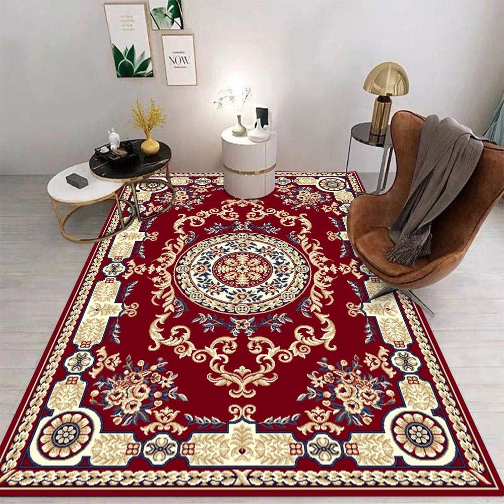 Retro Bohemian Persian Rug Anti-Slip Wear-resistant Carpet for Indoor Outdoor Living Room Bedroom Easy Clean Home Decor Classic