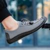 Men's spring new men's shoes breathable soft-soled casual versatile leather shoes one-pedal driving shoes