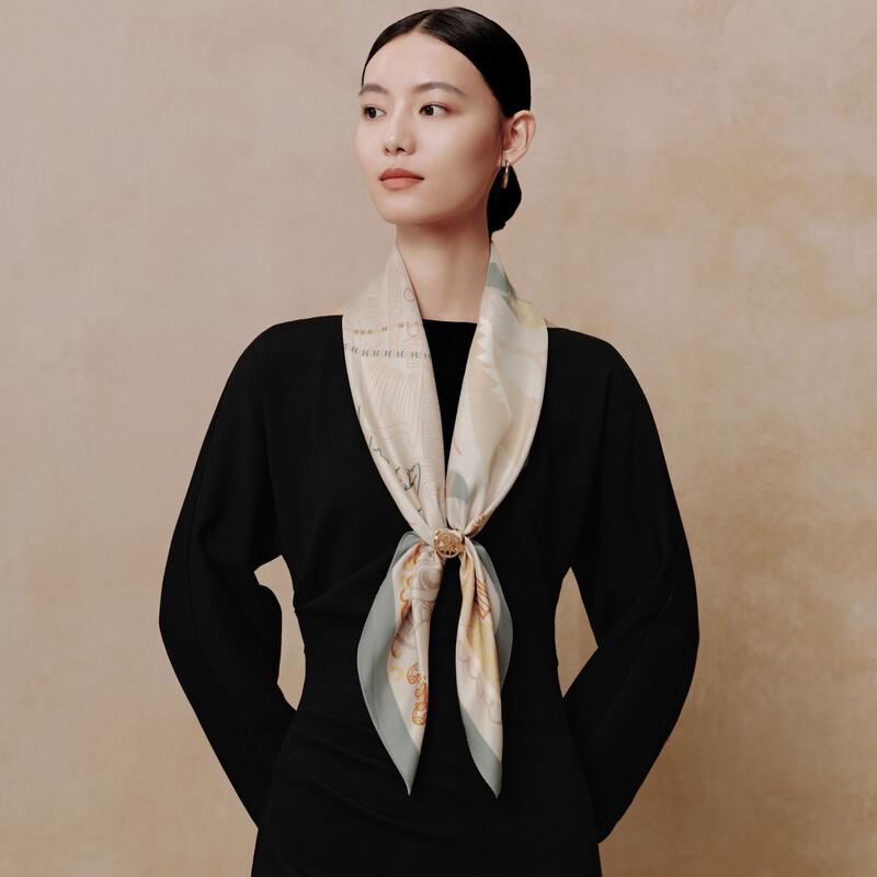 Wanshili Elegant Mulberry Silk Scarf