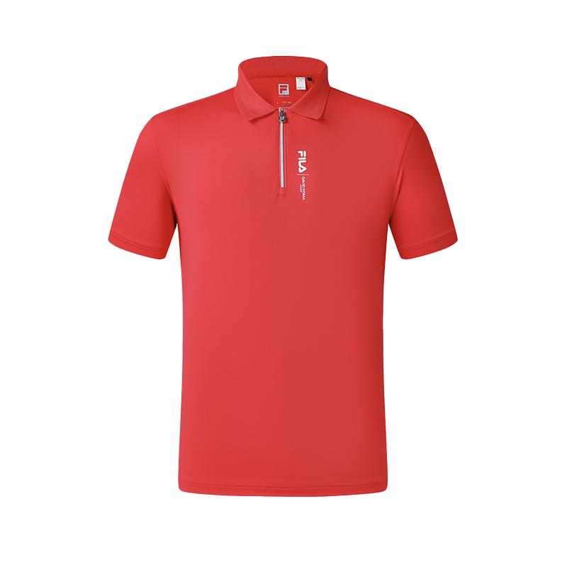 

New FILA Athletics Tennis Polo Shirt Men s Light Berry Red A11M523131F-RD 175/96A/L