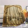 1Pz Coperta in Flanella con Stampa Musulmana, Alta Qualità, Per Tutte le Stagioni, Decorazione per la Casa, Calore e Comfort, Perfetta per Regali di Natale